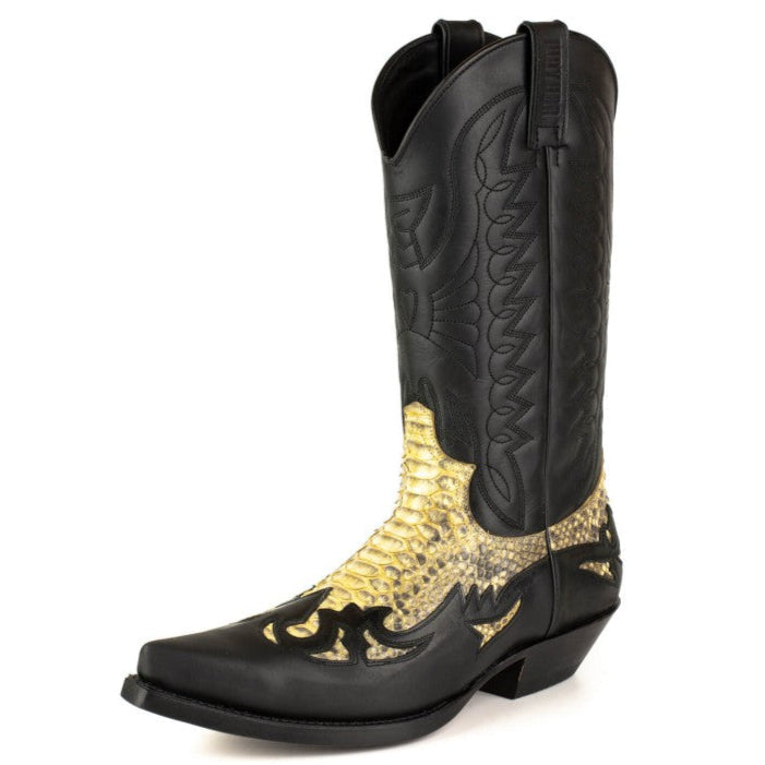 COWBOY BOOTS MEX cow and python leather