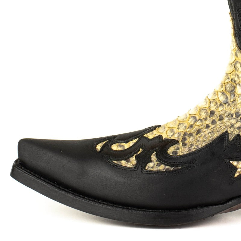 COWBOY BOOTS MEX cow and python leather
