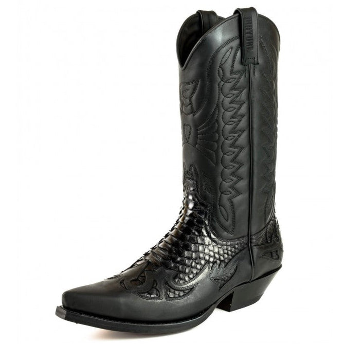 COWBOY BOOTS MEX cow and python leather