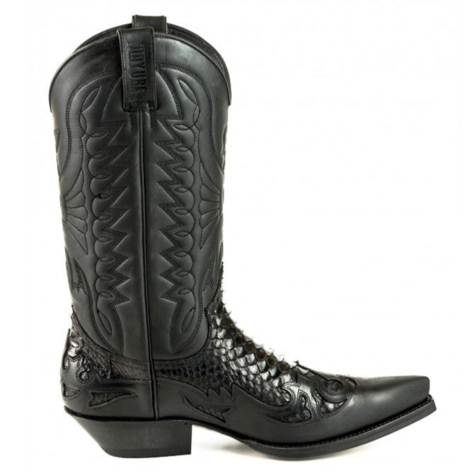 COWBOY BOOTS MEX cow and python leather
