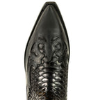 Men's Mex Cowboy Boots - Handmade Natural Python & Oiled Cowhide Leather