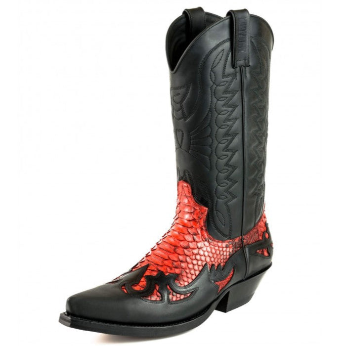 COWBOY BOOTS MEX cow and python leather