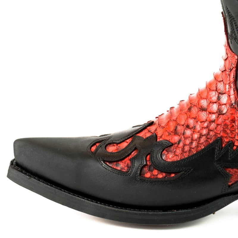 COWBOY BOOTS MEX cow and python leather
