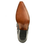 Men's Mex Cowboy Boots - Handmade Natural Python & Oiled Cowhide Leather