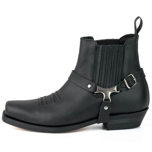 LEATHER ANKLE BOOTS WESTERN