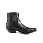 Men's Harrier M-50 Python Leather Ankle Boots - Goodyear Welted Chelsea Boots with Elastic Sides
