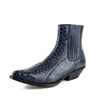Men's Harrier M-50 Python Leather Ankle Boots - Goodyear Welted Chelsea Boots with Elastic Sides
