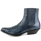 Men's Harrier M-50 Python Leather Ankle Boots - Goodyear Welted Chelsea Boots with Elastic Sides