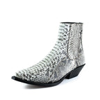 Men's Harrier M-50 Python Leather Ankle Boots - Goodyear Welted Chelsea Boots with Elastic Sides