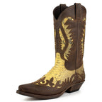 Men's Desert Cowboy Boots - Handmade Python Leather with Goodyear Welt