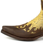 Men's Desert Cowboy Boots - Handmade Python Leather with Goodyear Welt