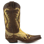 Men's Desert Cowboy Boots - Handmade Python Leather with Goodyear Welt
