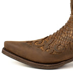 Men's Desert Cowboy Boots - Handmade Python Leather with Goodyear Welt