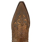 Men's Desert Cowboy Boots - Handmade Python Leather with Goodyear Welt