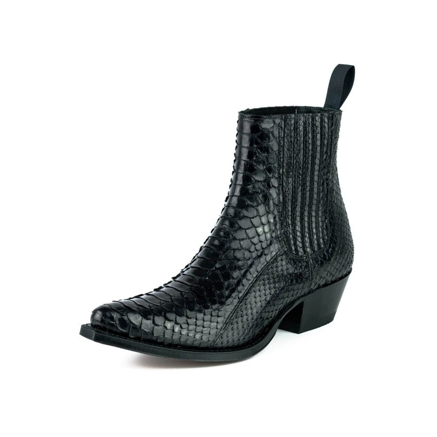 PYTHON LEATHER EXOTIC ANKLE BOOTS MARIE 2496