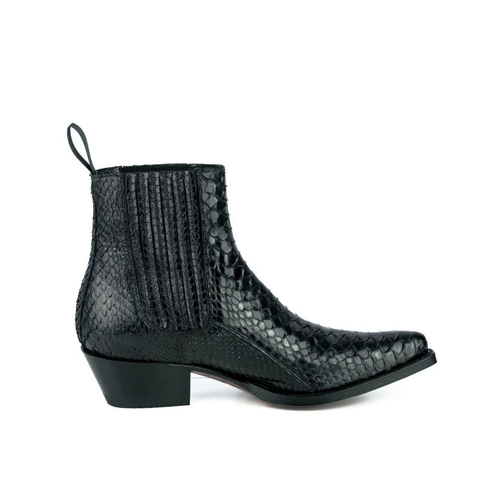 PYTHON LEATHER EXOTIC ANKLE BOOTS MARIE 2496