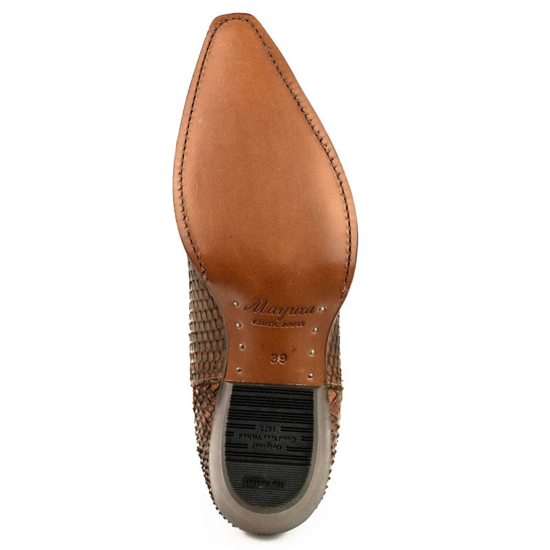PYTHON LEATHER EXOTIC ANKLE BOOTS MARIE 2496