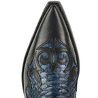 Men's Rock 2500 Python Cowboy Ankle Boots - Mayura Handcrafted Two-Tone Leather Booties