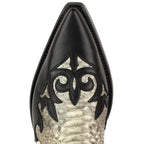 Men's Rock 2500 Python Cowboy Ankle Boots - Mayura Handcrafted Two-Tone Leather Booties