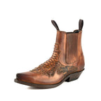 Men's Rock 2500 Python Cowboy Ankle Boots - Mayura Handcrafted Vintage Leather Boots