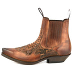 Men's Rock 2500 Python Cowboy Ankle Boots - Mayura Handcrafted Vintage Leather Boots