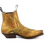 Men's Rock 2500 Python Cowboy Ankle Boots - Mayura Handcrafted Vintage Leather Boots