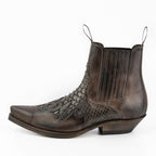 Men's Rock 2500 Python Cowboy Ankle Boots - Mayura Handcrafted Vintage Leather Boots