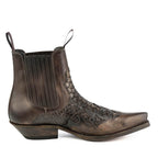 Men's Rock 2500 Python Cowboy Ankle Boots - Mayura Handcrafted Vintage Leather Boots