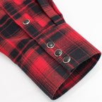 MEN'S WESTERN FLANNEL SHIRT BLACK & RED