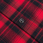 MEN'S WESTERN FLANNEL SHIRT BLACK & RED