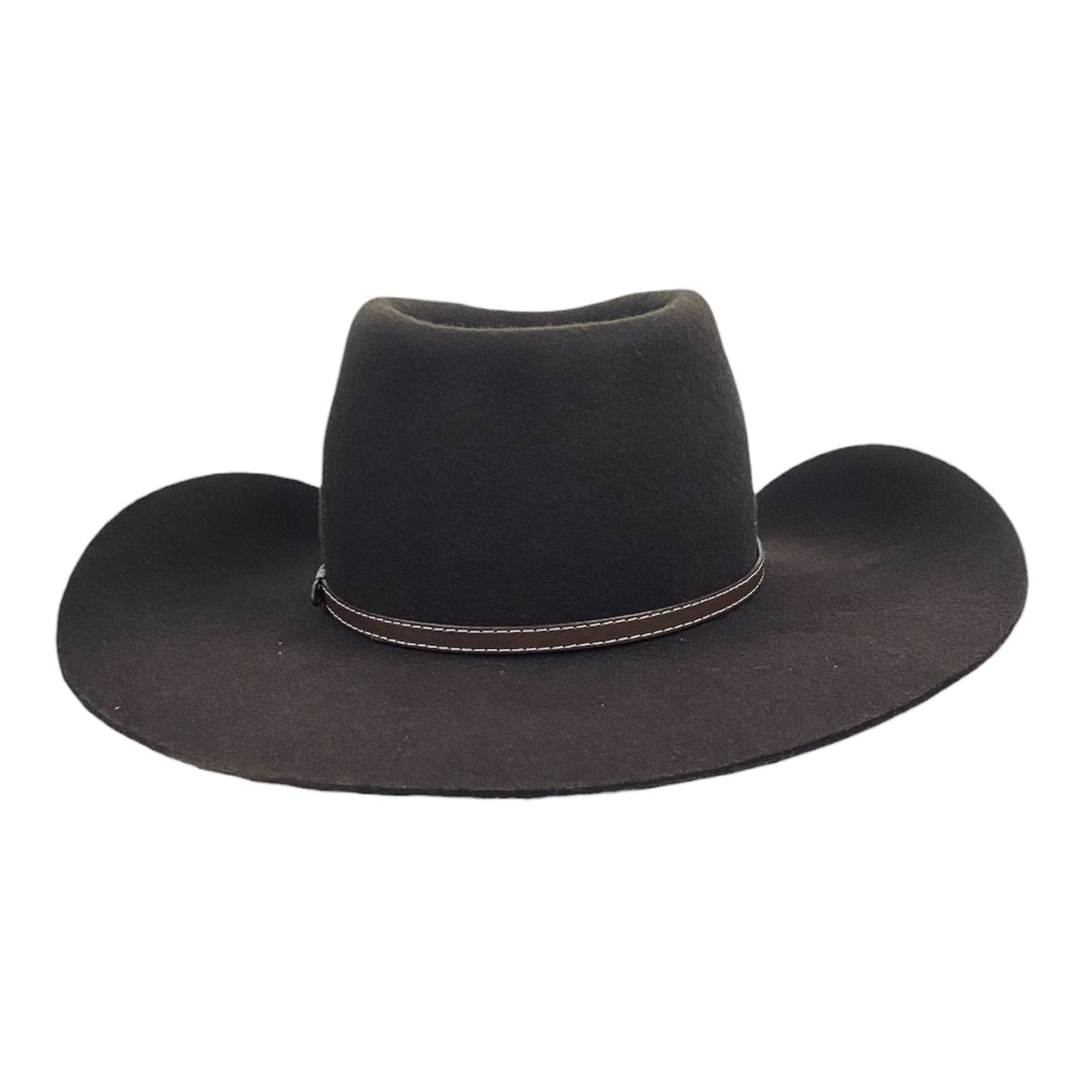 Pathfinder Wool Felt Western Cowboy Brown Hat - Decorations accents Hatband