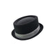 PLAIN BLACK PORK-PIE HAT
