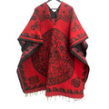 Mayan Calendar Poncho Black-Red