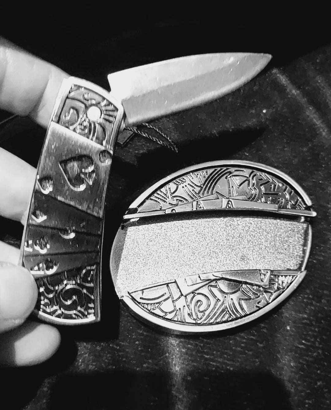 Belt buckle Pocket Knife