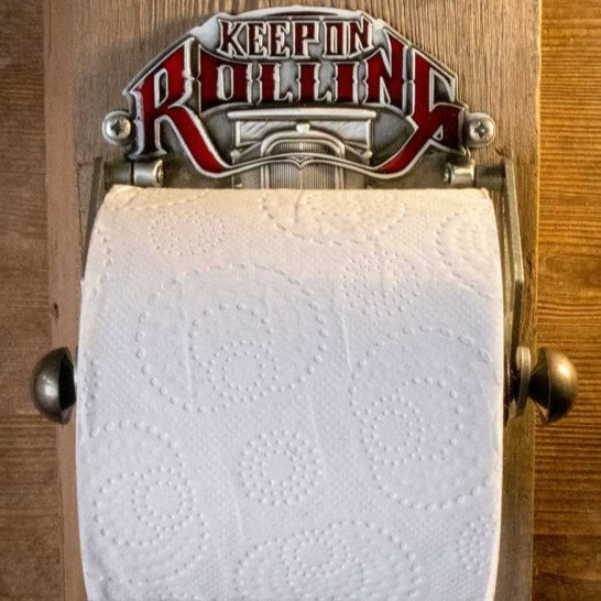KEEP ON ROLLING TOILET PAPER HOLDER
