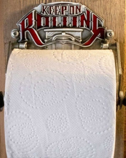 KEEP ON ROLLING TOILET PAPER HOLDER