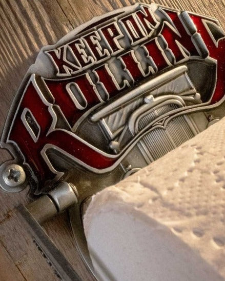 KEEP ON ROLLING TOILET PAPER HOLDER