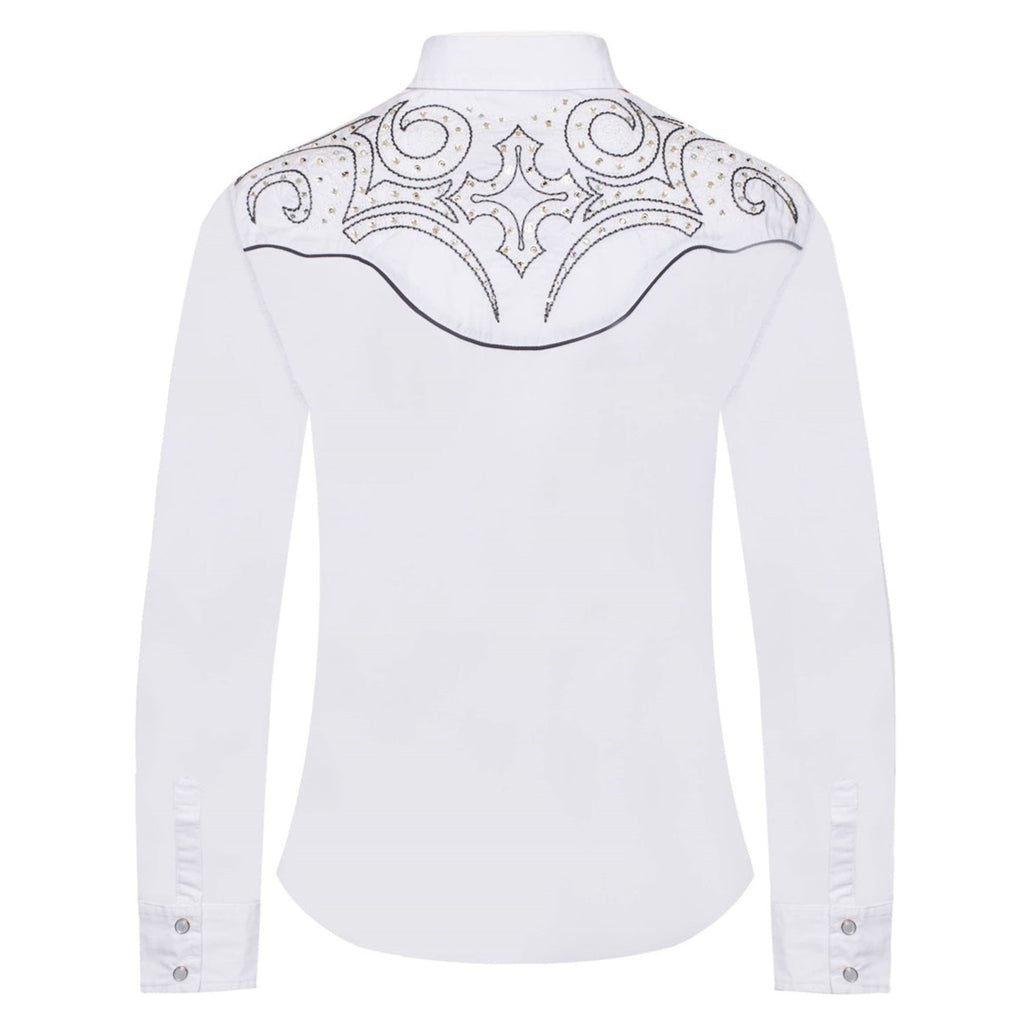 WOMEN'S WESTERN EMBROIDERED BLOUSE DIAMOND
