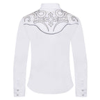 Women's Western Embroidered Blouse Diamond - Long Sleeve Snap Button Cowboy Shirt