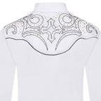 Women's Western Embroidered Blouse Diamond - Long Sleeve Snap Button Cowboy Shirt