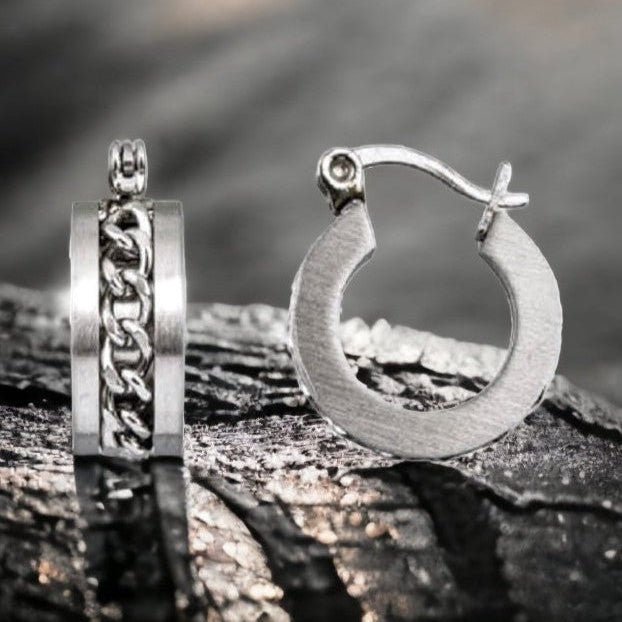 MESH STEEL MATTE EARRINGS