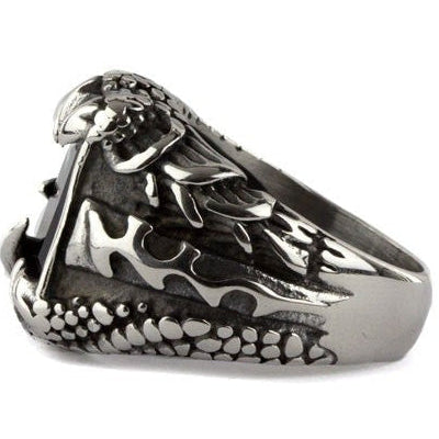 STEEL RING CRYSTAL CLAW