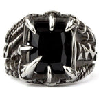STEEL RING CRYSTAL CLAW