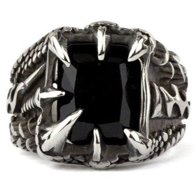 STEEL RING CRYSTAL CLAW