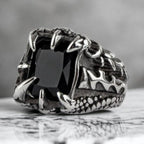 STEEL RING CRYSTAL CLAW