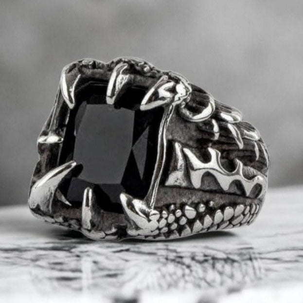 STEEL RING CRYSTAL CLAW